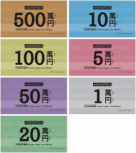 「大阪環状線版モノポリー」 ゲーム紙幣